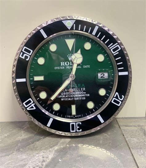 vintage rolex wall clock|rolex sea dweller wall clock.